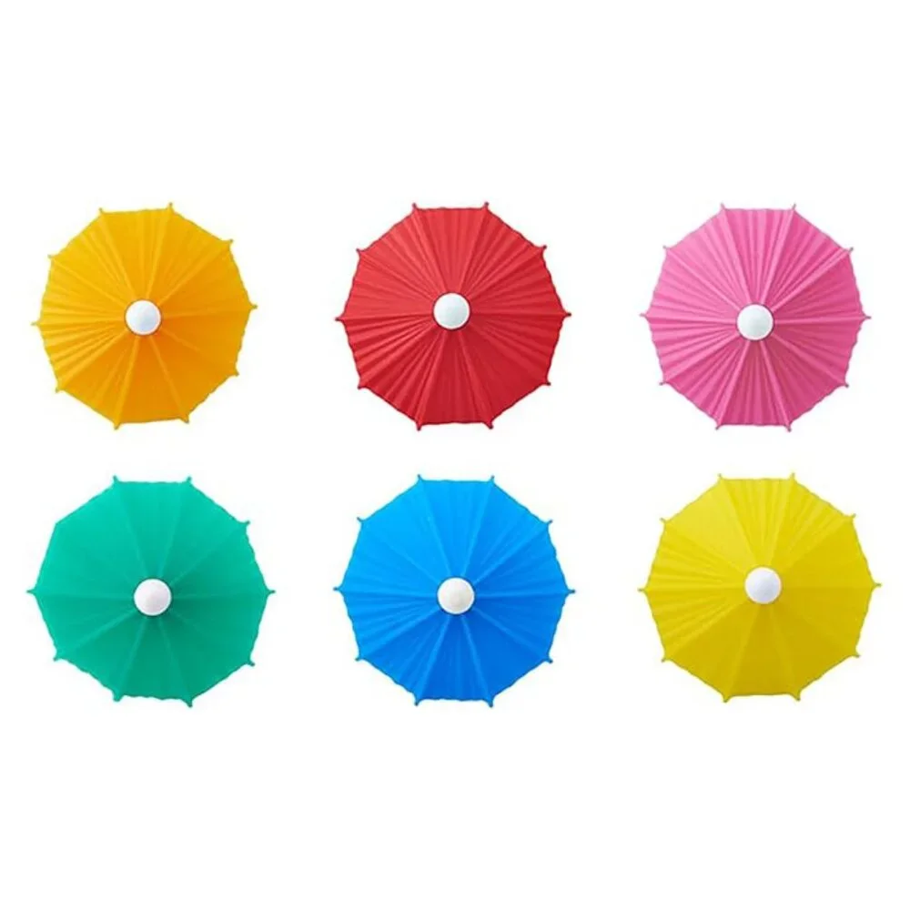 Genuine Fred MY TAI Umbrella Drink Markers Set of 6 Colorful NIB NEW